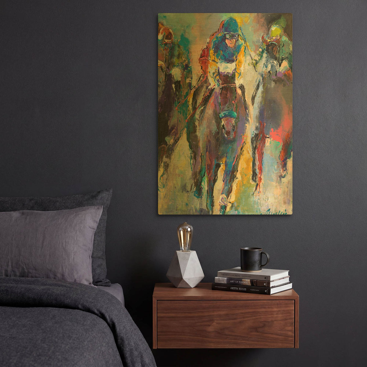 'Jockeys' By Richard Wallich Gold Metal Wall Art
