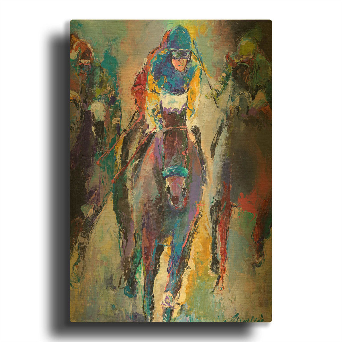 'Jockeys' By Richard Wallich Gold Metal Wall Art
