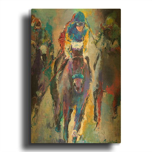 'Jockeys' By Richard Wallich Gold Metal Wall Art