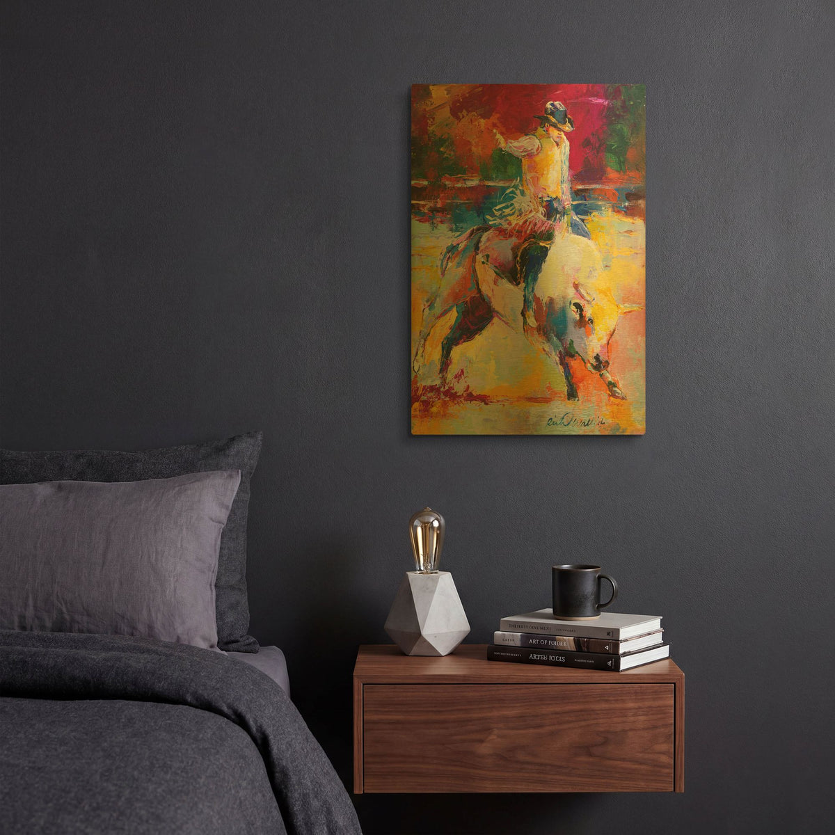 'Rodeo' By Richard Wallich Gold Metal Wall Art