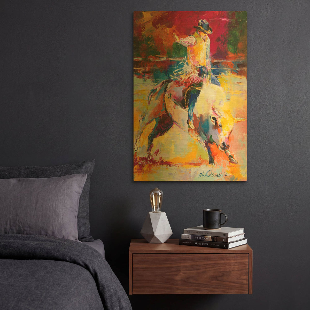 'Rodeo' By Richard Wallich Gold Metal Wall Art