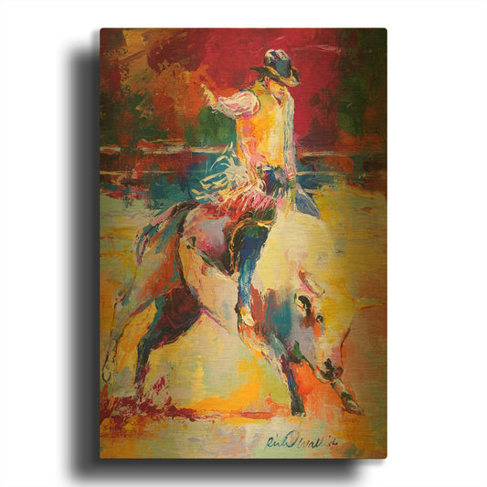 'Rodeo' By Richard Wallich Gold Metal Wall Art