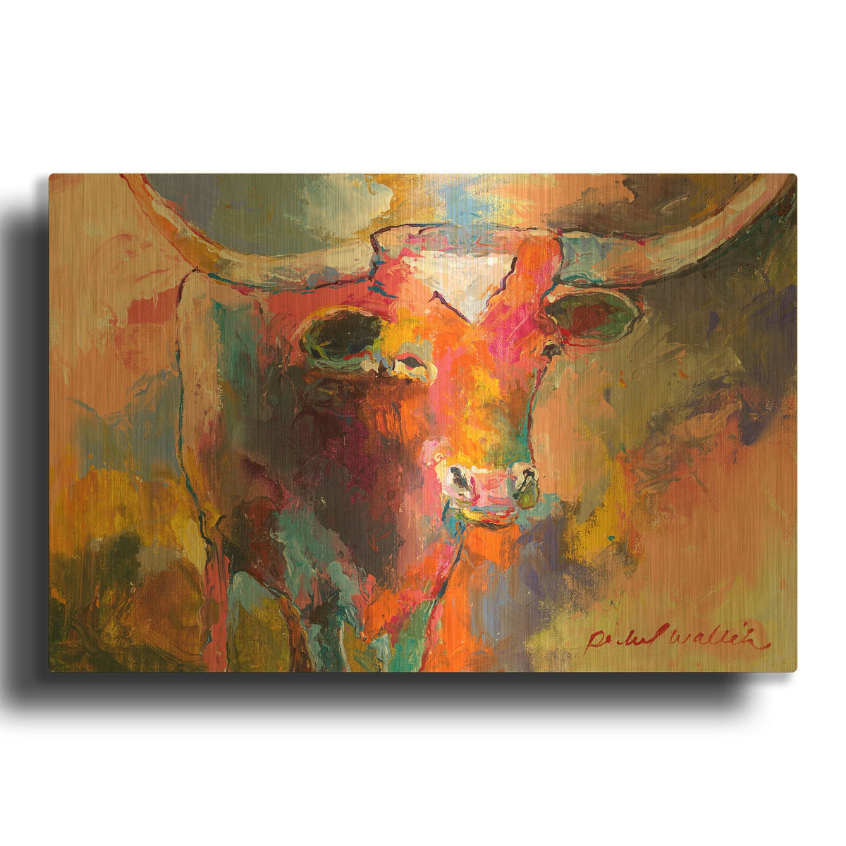 'Steer' By Richard Wallich Gold Metal Wall Art