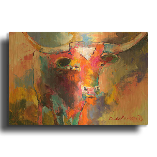 'Steer' By Richard Wallich Gold Metal Wall Art