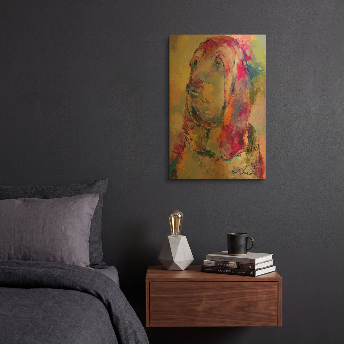 'Blood Hound' By Richard Wallich Gold Metal Wall Art