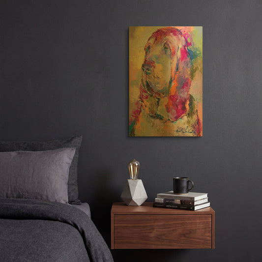 'Blood Hound' By Richard Wallich Gold Metal Wall Art