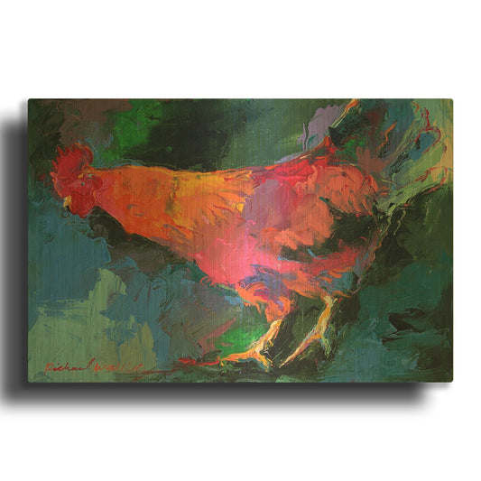 'Art Chicken' By Richard Wallich Gold Metal Wall Art