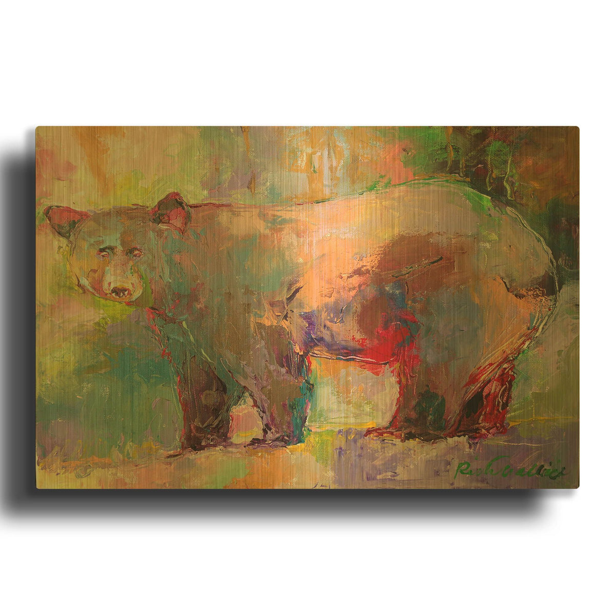 'artbear' By Richard Wallich Gold Metal Wall Art
