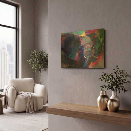 'artelephoto 4' By Richard Wallich Gold Metal Wall Art