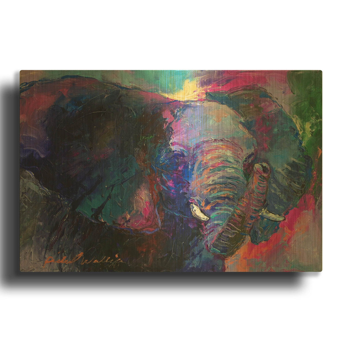 'artelephoto 4' By Richard Wallich Gold Metal Wall Art