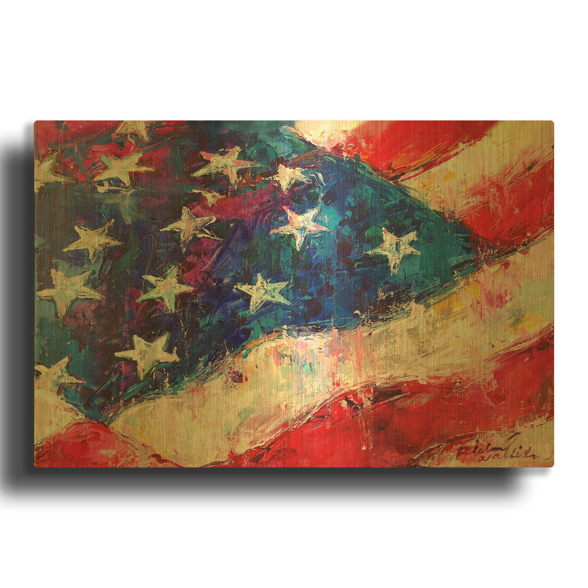 'artflag' By Richard Wallich Gold Metal Wall Art