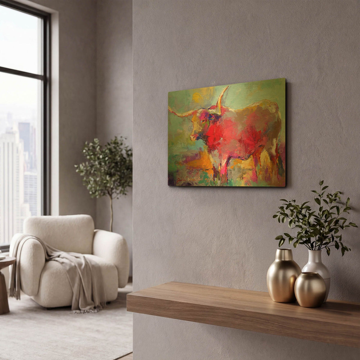 'arttlong' By Richard Wallich Gold Metal Wall Art