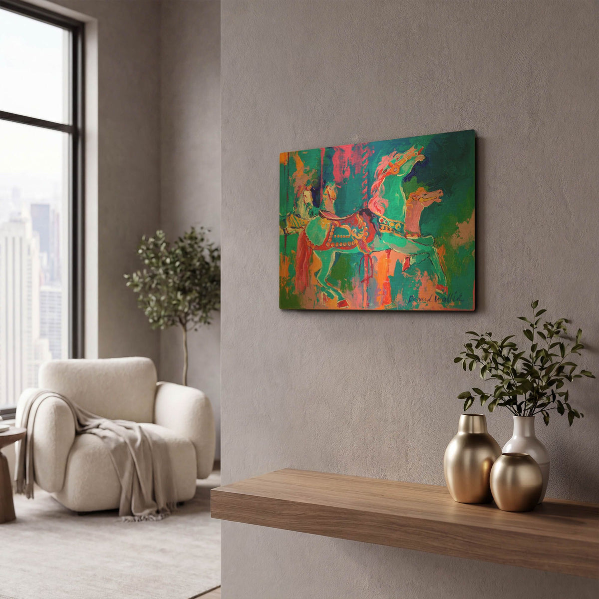 'Artcar 1' By Richard Wallich Gold Metal Wall Art