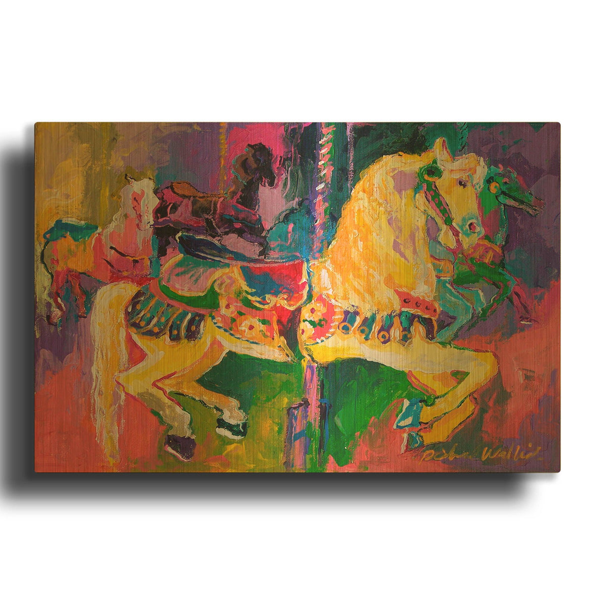 'Artcar 2' By Richard Wallich Gold Metal Wall Art
