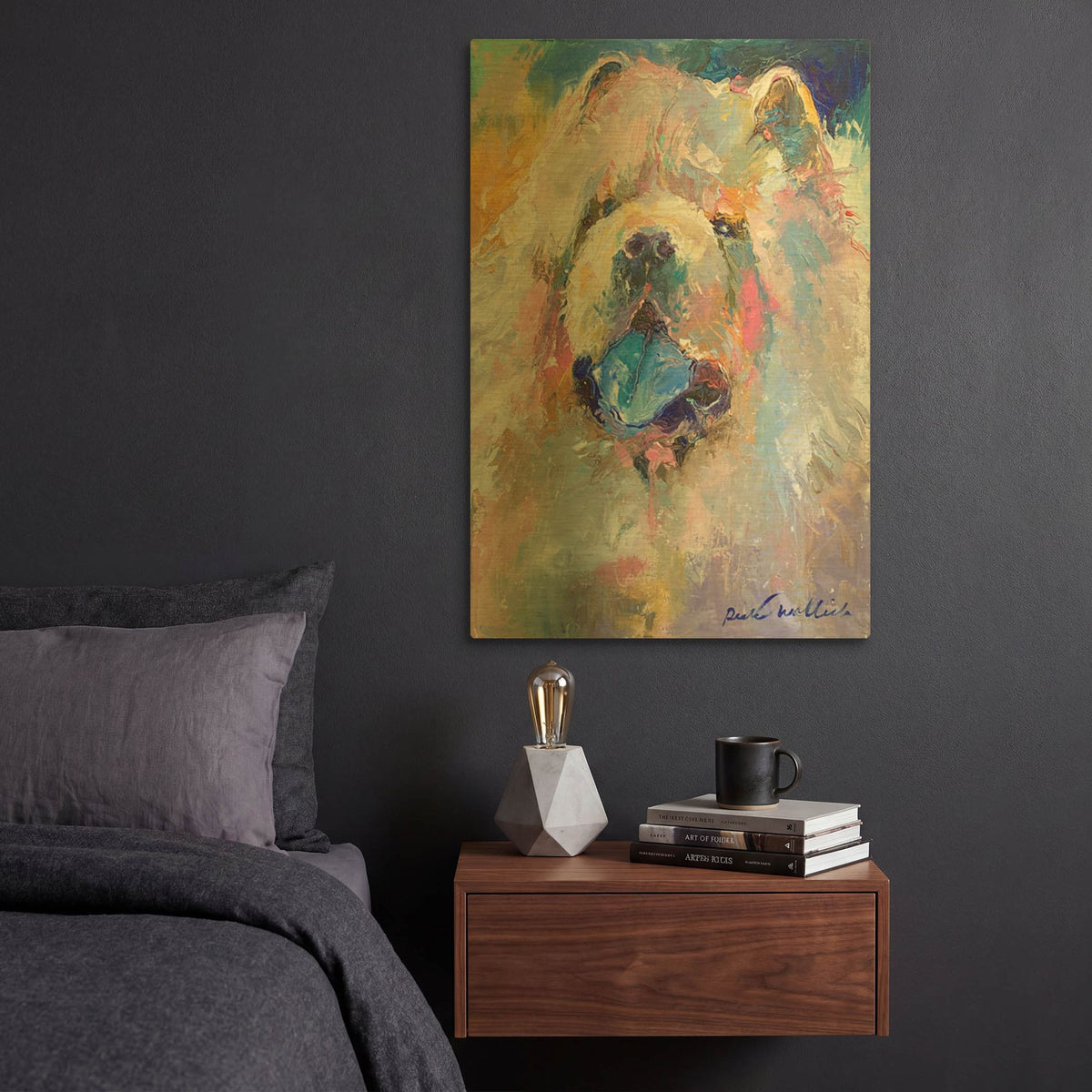 'Art Chow' By Richard Wallich Gold Metal Wall Art