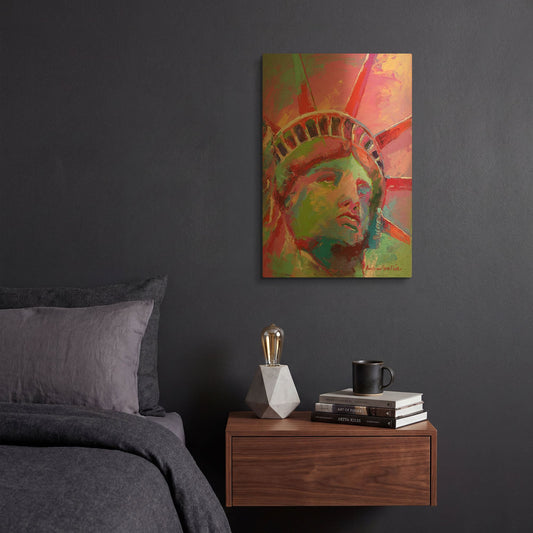 'Lady' By Richard Wallich Gold Metal Wall Art