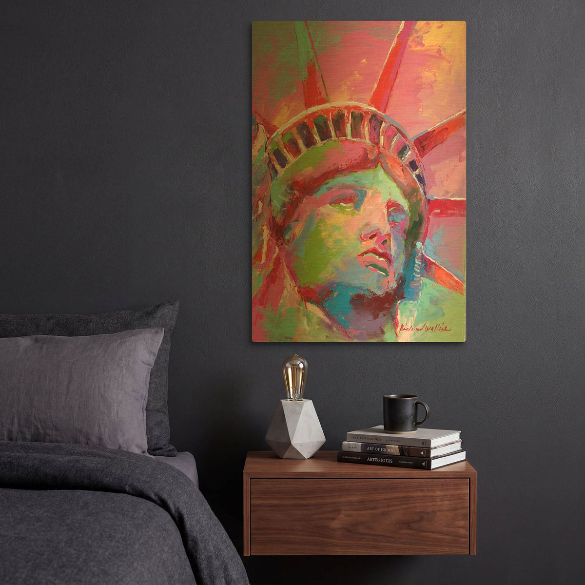 'Lady' By Richard Wallich Gold Metal Wall Art