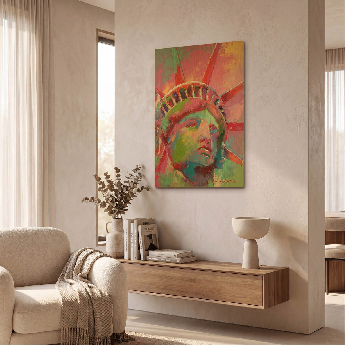 'Lady' By Richard Wallich Gold Metal Wall Art