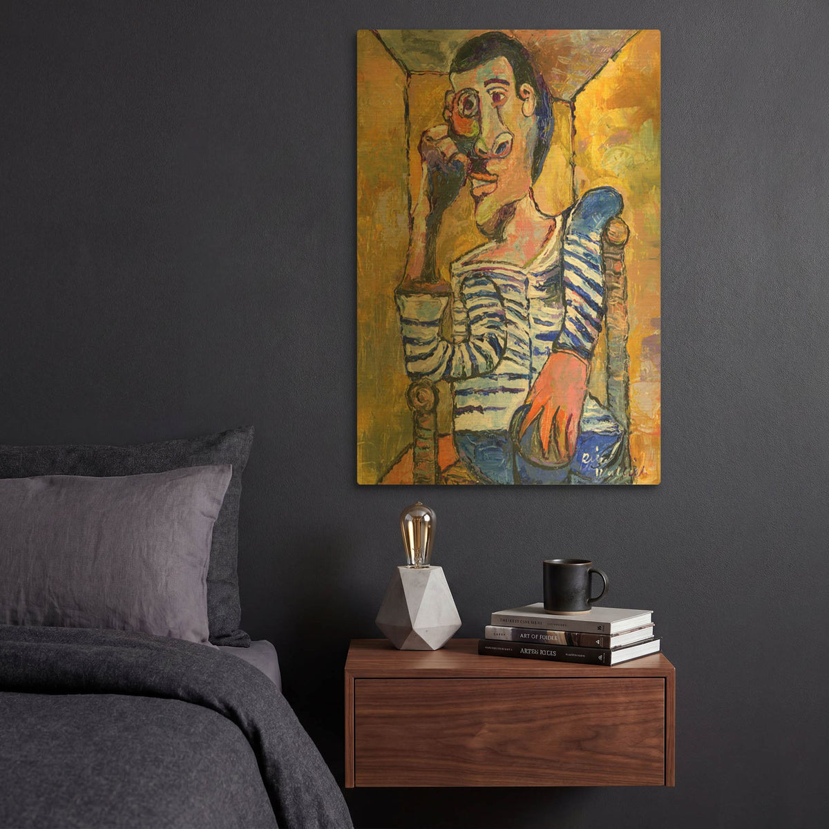 'Picasso' By Richard Wallich Gold Metal Wall Art