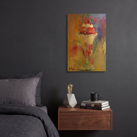 'Iceric1' By Richard Wallich Gold Metal Wall Art