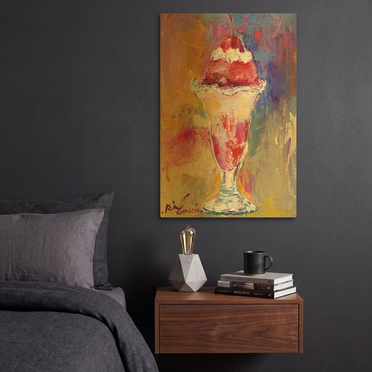 'Iceric1' By Richard Wallich Gold Metal Wall Art