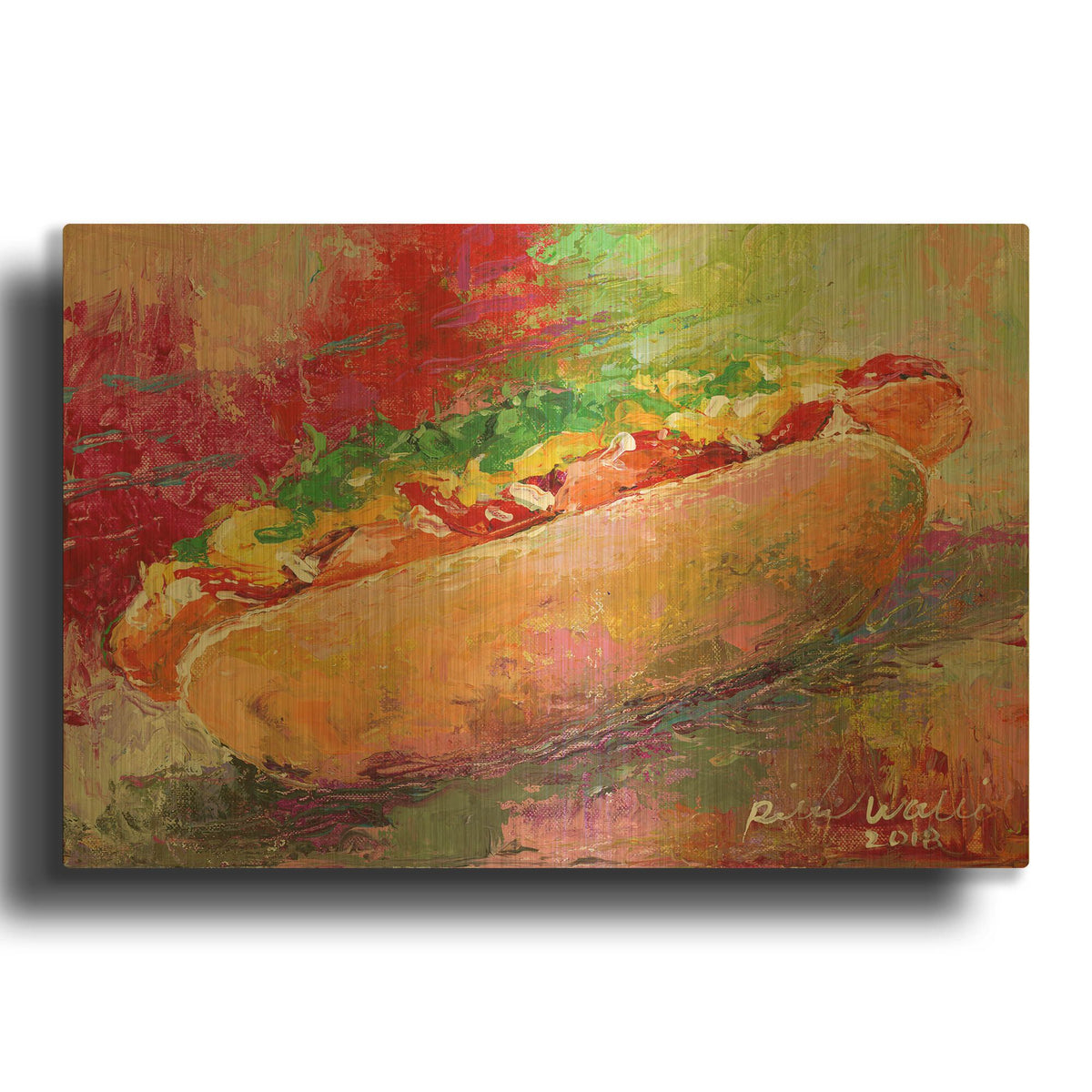 'Hotdog' By Richard Wallich Gold Metal Wall Art