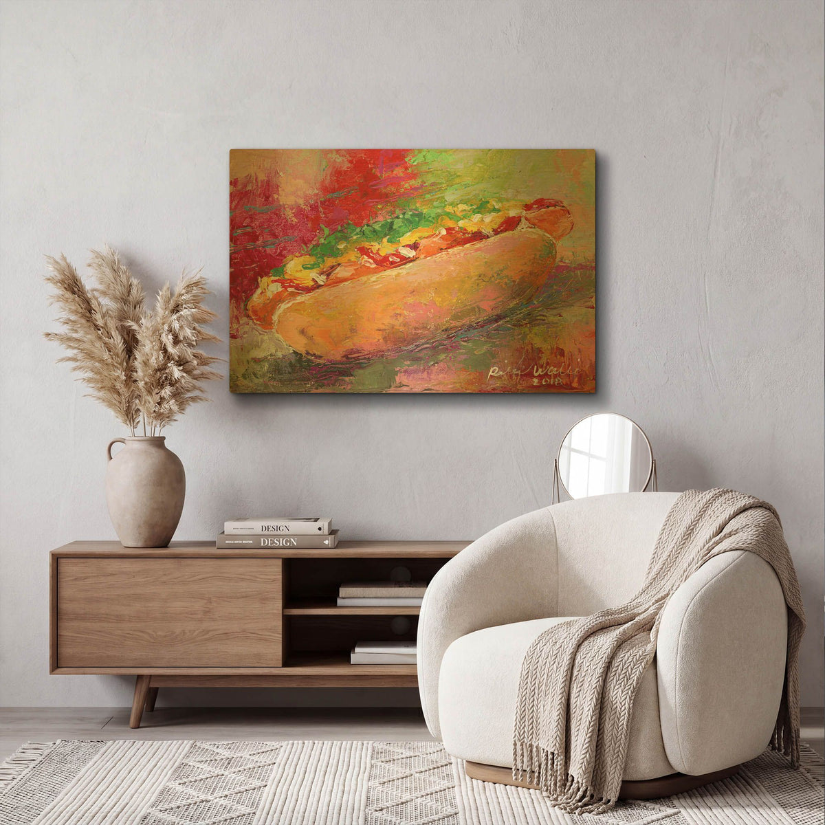 'Hotdog' By Richard Wallich Gold Metal Wall Art
