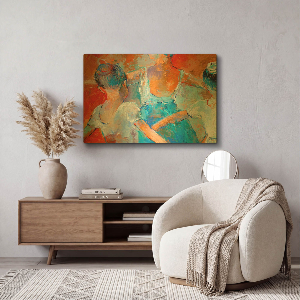 'Ballet Class' By Richard Wallich Gold Metal Wall Art