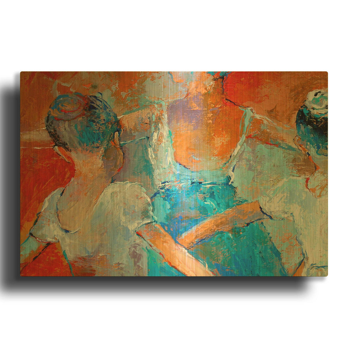 'Ballet Class' By Richard Wallich Gold Metal Wall Art