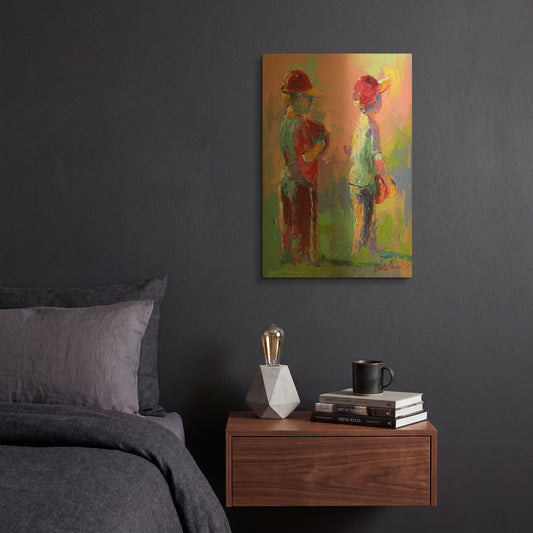 'Base' By Richard Wallich Gold Metal Wall Art