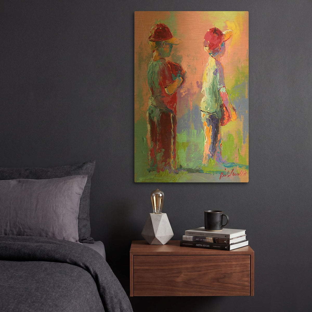'Base' By Richard Wallich Gold Metal Wall Art