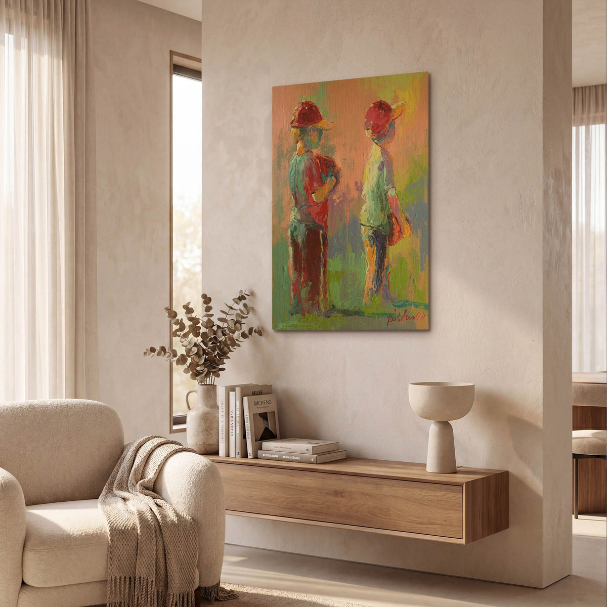 'Base' By Richard Wallich Gold Metal Wall Art