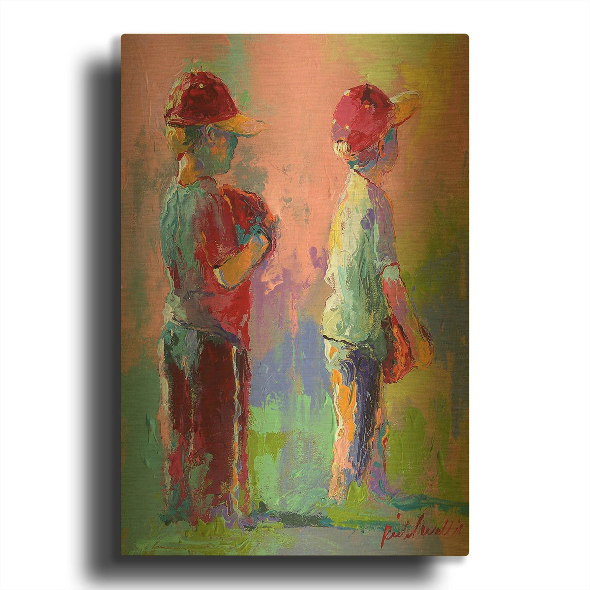 'Base' By Richard Wallich Gold Metal Wall Art