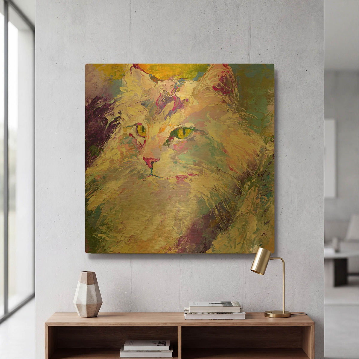 'Mr Puff' By Richard Wallich Gold Metal Wall Art