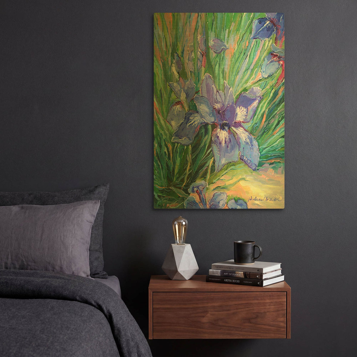 'Iris' By Richard Wallich Gold Metal Wall Art