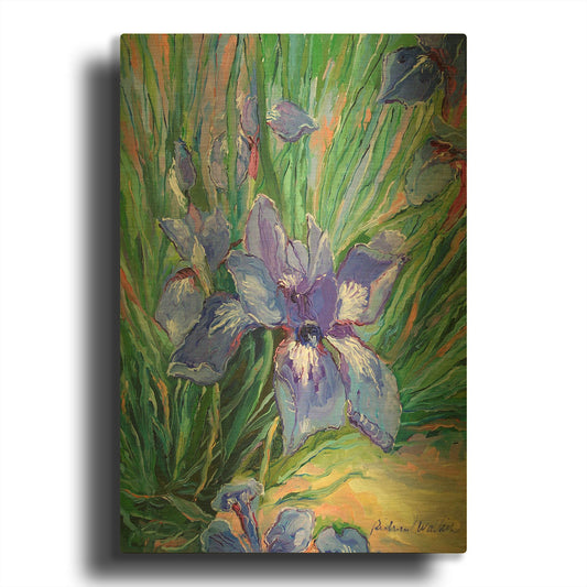 'Iris' By Richard Wallich Gold Metal Wall Art