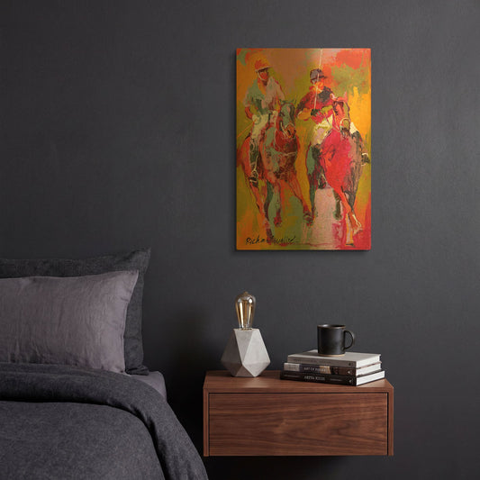 'Polo' By Richard Wallich Gold Metal Wall Art