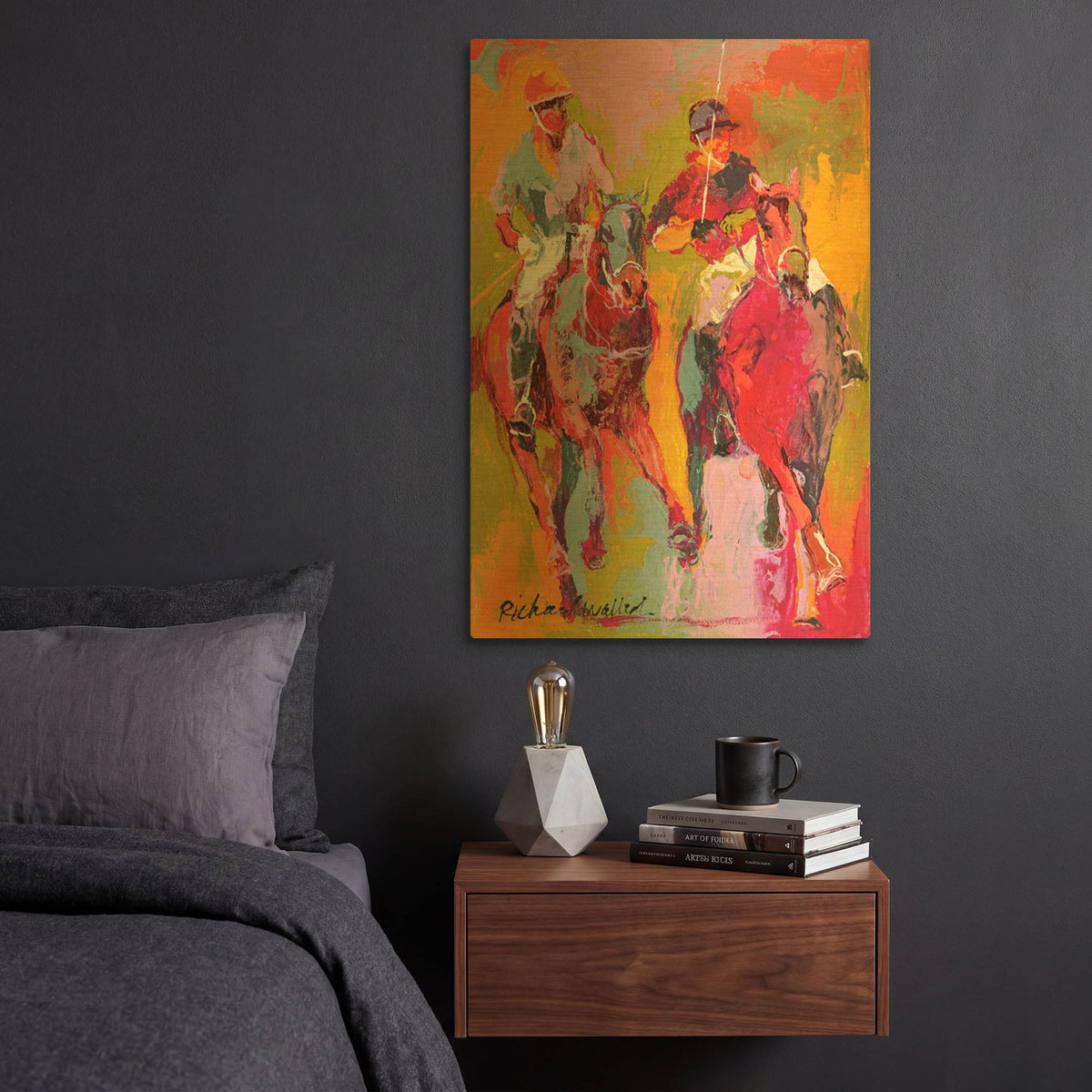 'Polo' By Richard Wallich Gold Metal Wall Art
