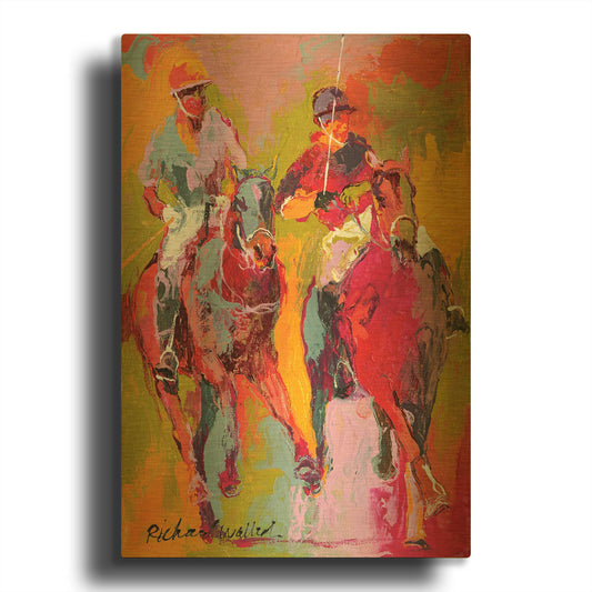 'Polo' By Richard Wallich Gold Metal Wall Art