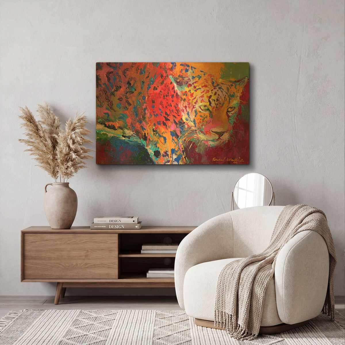 'Leopard 1' By Richard Wallich Gold Metal Wall Art