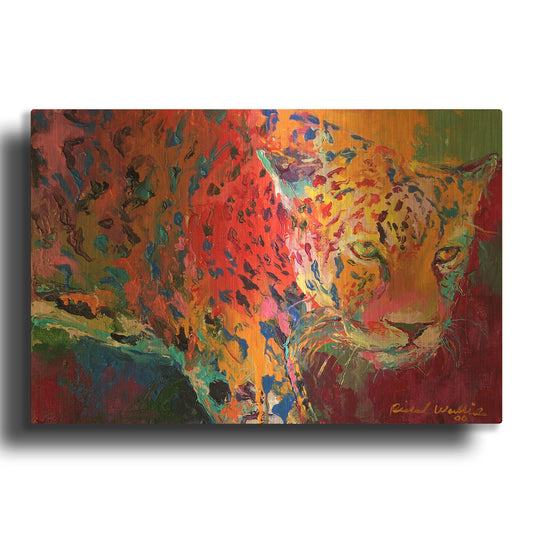 'Leopard 1' By Richard Wallich Gold Metal Wall Art