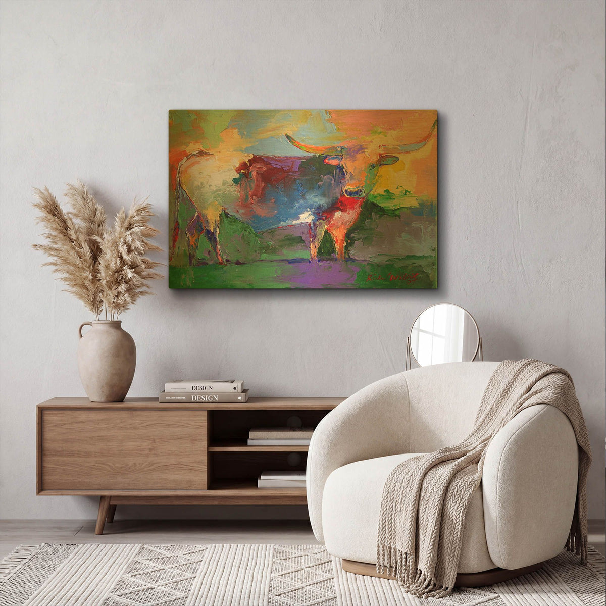 'Bull' By Richard Wallich Gold Metal Wall Art