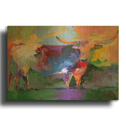 'Bull' By Richard Wallich Gold Metal Wall Art