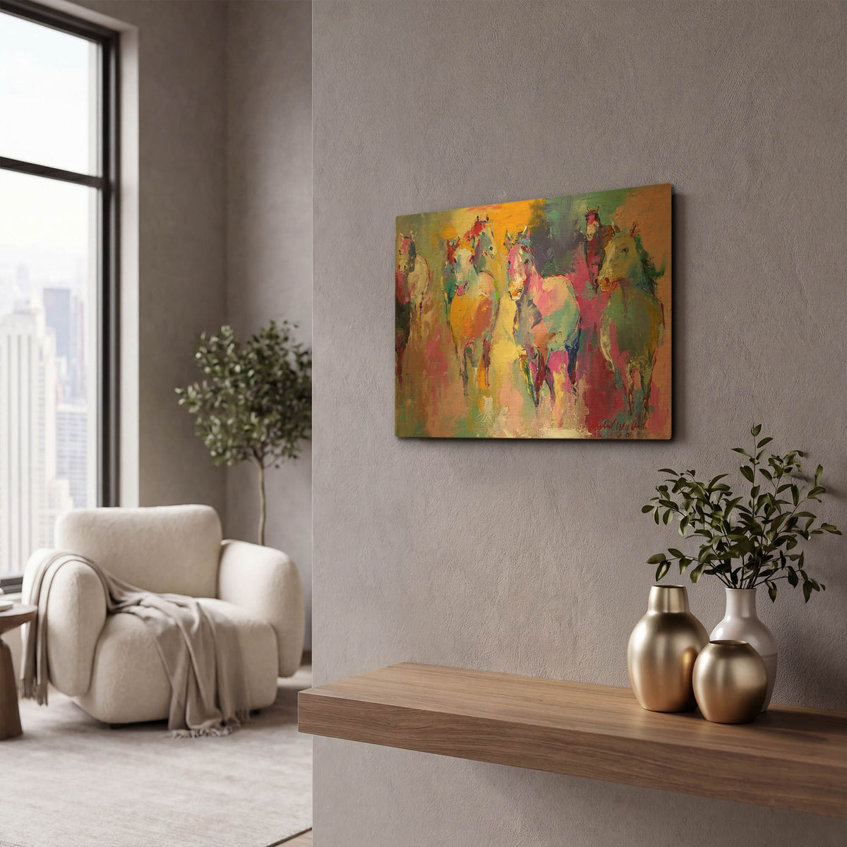'Wild' By Richard Wallich Gold Metal Wall Art
