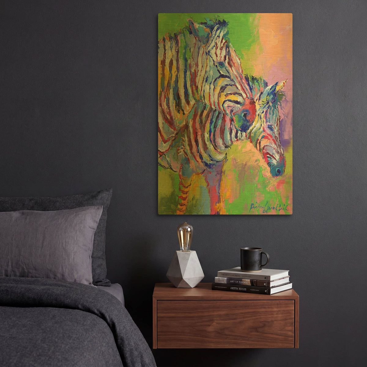 'Zebra' By Richard Wallich Gold Metal Wall Art