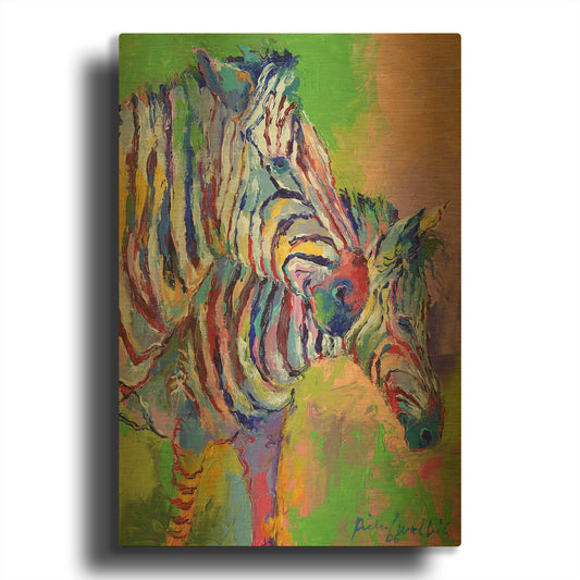 'Zebra' By Richard Wallich Gold Metal Wall Art