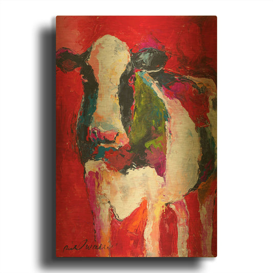 'Cow' By Richard Wallich Gold Metal Wall Art