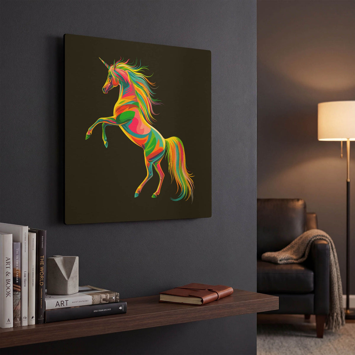 'Unicorn' By Bob Weer Gold Metal Wall Art