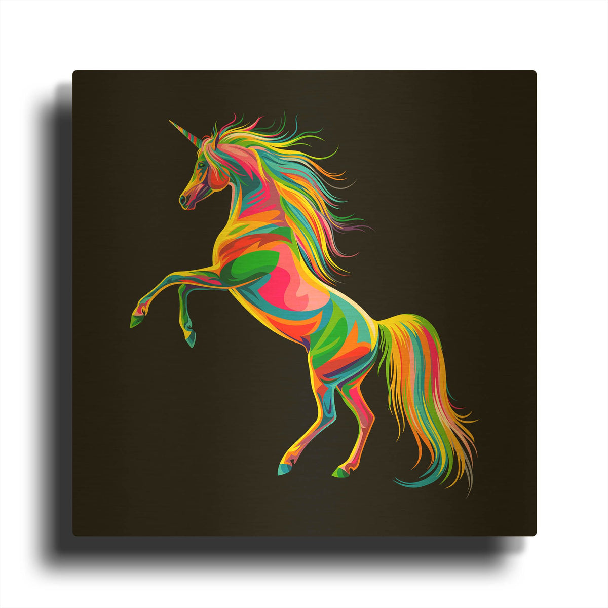 'Unicorn' By Bob Weer Gold Metal Wall Art