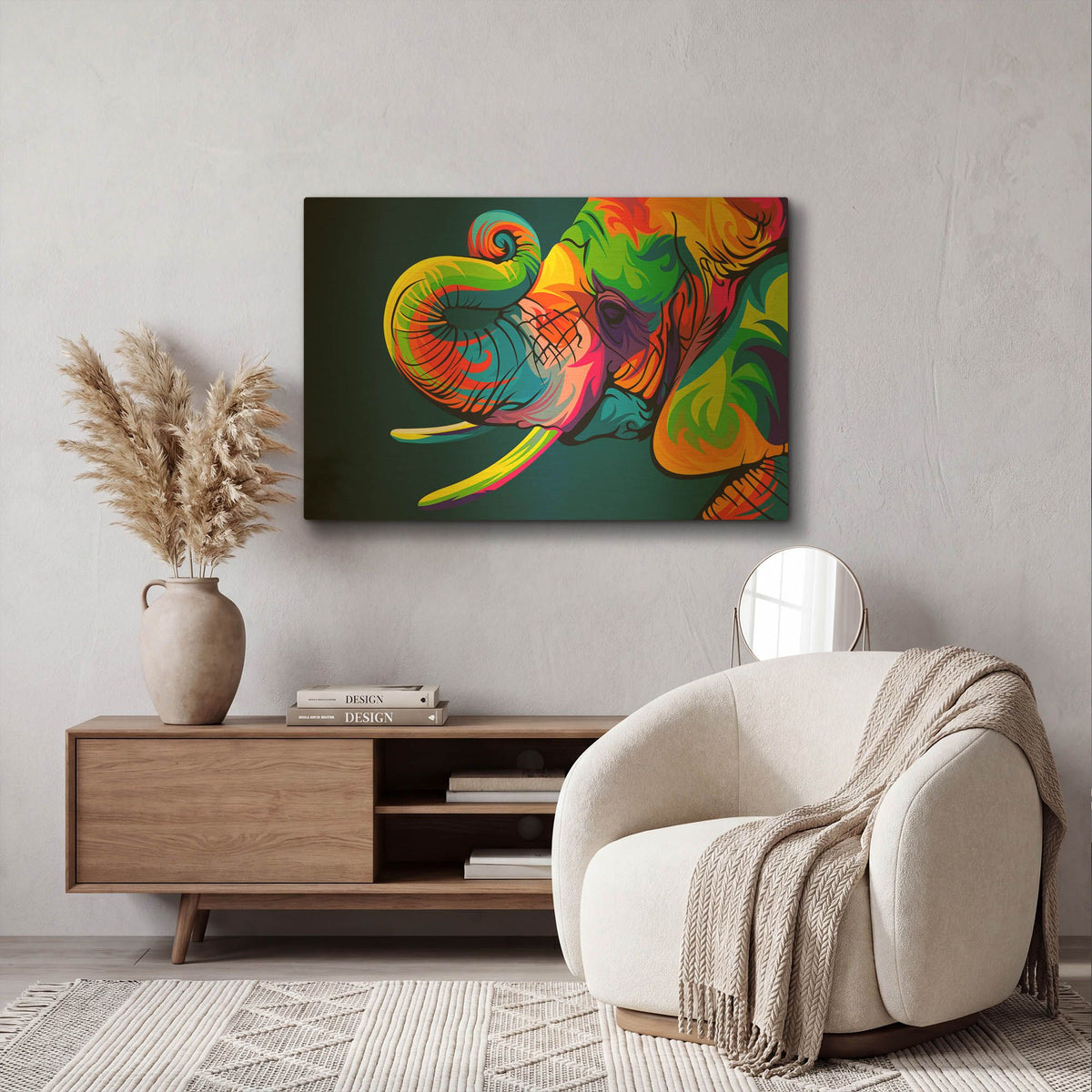 'Elephant' By Bob Weer Gold Metal Wall Art